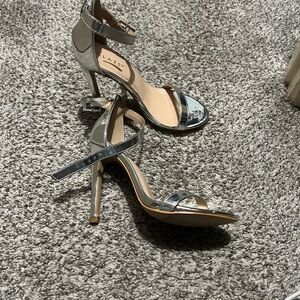 Silver Metallic Heels for Women